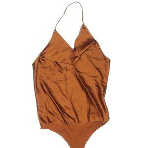 M Black Cowl Neck Bodysuit Abercrombie